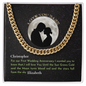 1st Wedding Anniversary Present for Husband Cuban link chain Men's necklace in Silver or Gold.