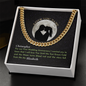1st Wedding Anniversary Present for Husband Cuban link chain Men's necklace in Gold or Silver.