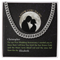 1st Wedding Anniversary Present for Husband Cuban link chain Men's necklace in Silver or Gold.