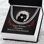 Cuban Link Chain Necklace Birthday Gift for Husband/ Boyfriend/ Fiance.