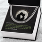 1st Wedding Anniversary Present for Husband Cuban link chain Men's necklace in Silver or Gold.
