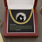 1st Wedding Anniversary Present for Husband Cuban link chain Men's necklace in Silver or Gold.