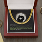 1st Wedding Anniversary Present for Husband Cuban link chain Men's necklace in Gold or Silver.
