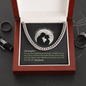 1st Wedding Anniversary Present for Husband Cuban link chain Men's necklace in Silver or Gold.