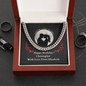 Cuban Link Chain Necklace Birthday Gift for Husband/ Boyfriend/ Fiance.