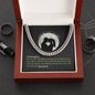 1st Wedding Anniversary Present for Husband Cuban link chain Men's necklace in Gold or Silver.