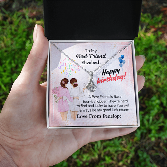 Alluring Beauty Necklace Birthday gift for girlfriend (Yellow Gold & White Gold Variants)