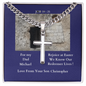 Christian cross, Cuban link chain, Men's necklace, Easter gift for Dad from Son