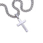 Christian cross, Cuban link chain, Men's necklace, Easter gift for Grand Father from Grand daughter.