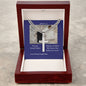 Cuban Chain Necklace with Cross Easter Gift for Grand Father from Grand Son