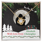 Christmas gifts for girlfriend White Gold or Yellow gold Love Knot Pendant Necklaces.