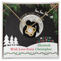 Christmas gifts for girlfriend, Yellow gold or White Gold Love Knot pendant necklaces.