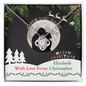 Christmas gifts for girlfriend White Gold or Yellow gold Love Knot Pendant Necklaces.