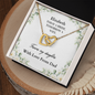 Gift for daughter on her wedding day interlocking hearts Bride necklace from Dad