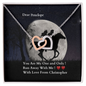Elopement Proposal Interlocking Hearts Necklace Gift for Girlfriend/Mistress/Lover