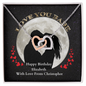 Interlocking Hearts Necklace Birthday Gift for Girlfriend/ Wife/Fiance