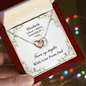 Gift for daughter on her wedding day interlocking hearts Bride necklace from Dad