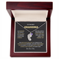 Engraved Baby Feet Necklace with Birthstone Gift for Grand Mother