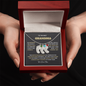 Engraved Baby Feet Necklace with Birthstone Gift for Grand Mother