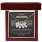 Engraved Baby Feet Necklace with Birthstone Gift for Grand Mother