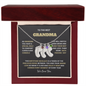 Engraved Baby Feet Necklace with Birthstone Gift for Grand Mother