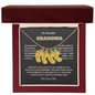 Engraved Baby Feet Necklace with Birthstone Gift for Grand Mother