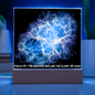 Scripture Art, Led lit Acrylic Plaque, of the hubble space telescope image of the Crab Nebula.
