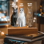 Acrylic Led lit Plaque of a Guilty Cat Trio Any time Gift for Cat Owners/lovers