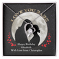 Birthday gift for girlfriend White gold Heart pendant necklace - Yellow Gold Heart pendant necklace