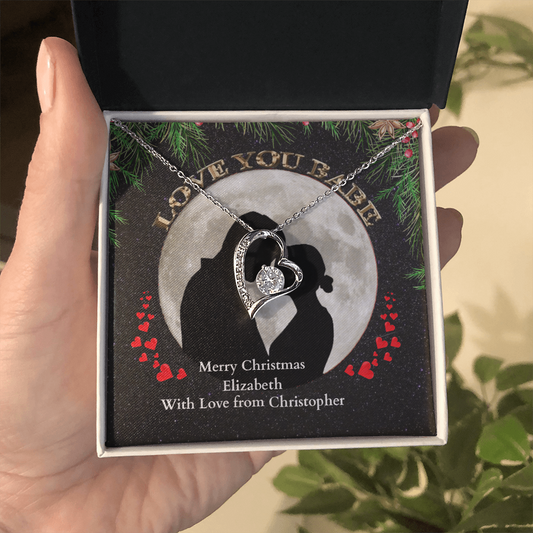 Gifts for girlfriend, White Gold Heart pendant necklace - Yellow gold Heart pendant necklace