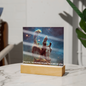 Scripture Art Led lit Acrylic Plaque, of the hubble space telescope image the Pillars of Creation.