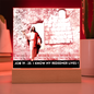 Scripture Art, Led lit Acrylic Plaque, of the Risen Christ Leaving the Empty Tomb In Jerusalem.