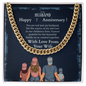 Cuban link necklace Anniversary gift for husband From Wife