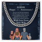 Cuban link necklace Anniversary gift for husband From Wife