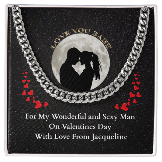 Valentine's day gifts for him, Cuban Link Chain Necklaces For Men, in Gold Necklace or Silver Necklace designs.