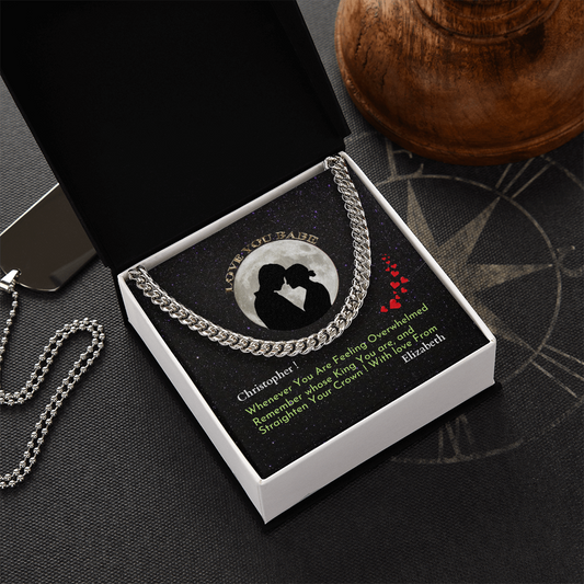 Birthday Present For Boyfriend, Cuban Link Chain Necklace Birthday Present For Husband/Boyfriend