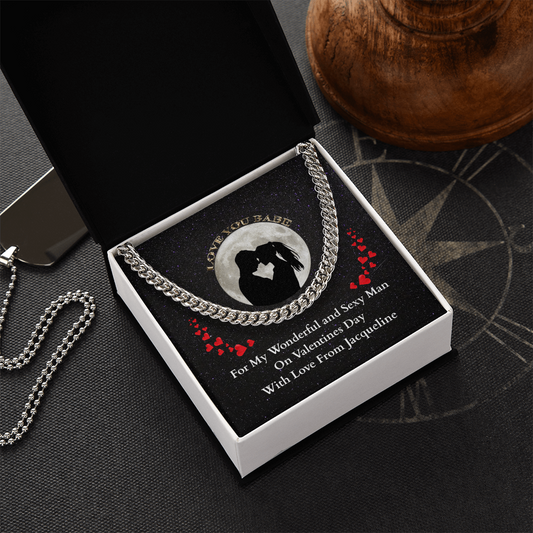 Valentine's day gifts for him, Cuban Link Chain Necklaces For Men, in Gold Necklace or Silver Necklace designs.