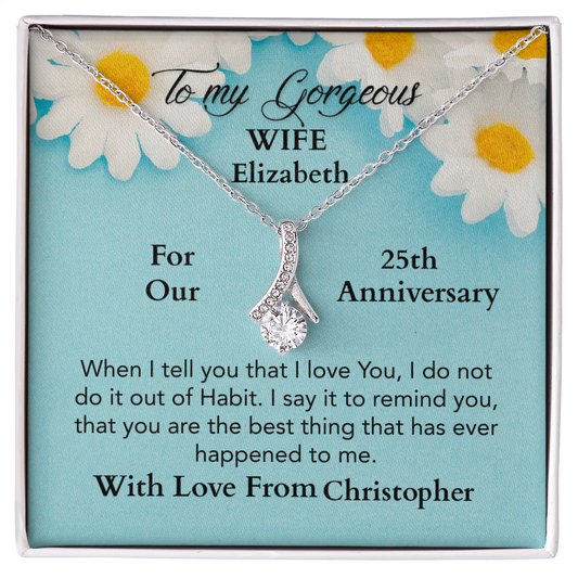 Anniversary gift for wife Alluring beauty pendant necklace in Yellow Gold or White Gold Variants.
