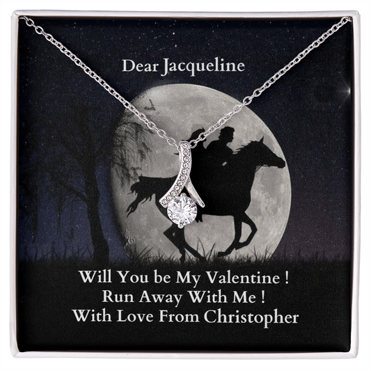 Valentines day gifts for girlfriend, Alluring beauty pendant necklaces, in Yellow or White Gold.