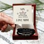 Men's leather Bracelet Birthday Gift for Son From Mom