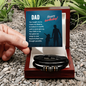 Mens leather Bracelet Birthday Gift for Dad from his children