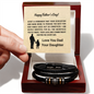 Leather Bracelet Fathers day Gift for Dad From Daughter